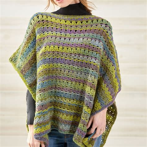 Red Heart Perfect Poncho | Yarnspirations | Crochet poncho free pattern, Crochet poncho patterns ...