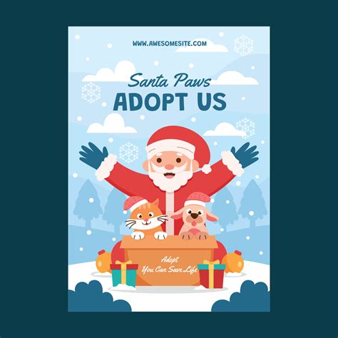 Santa Paws Poster Template 13639711 Vector Art at Vecteezy