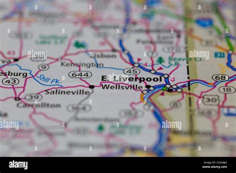 East Liverpool Ohio USA shown on a Geography map or Road map Stock Photo - Alamy