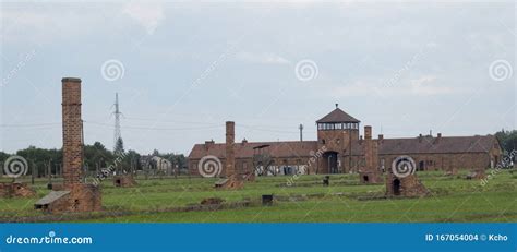 Birkenau camp view editorial stock image. Image of entrance - 167054004