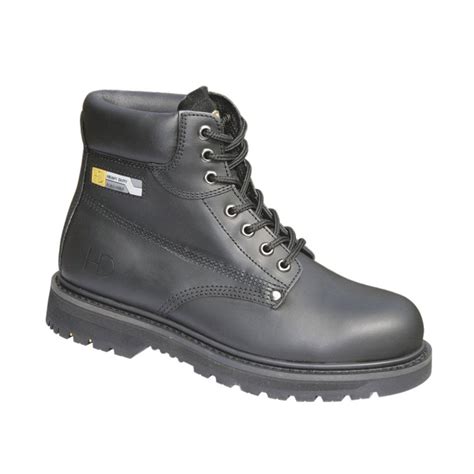 Workforce Leather Black Work Boots – Size 7 | Gabdog