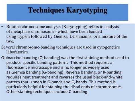 Different techniques used in cytogenetics