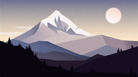 1920x1080 Minimal Mountains Landscape 4k Laptop Full HD 1080P ,HD 4k Wallpapers,Images ...