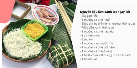 Hướng dẫn làm bánh Tét các kiểu: bánh tét lá cẩm, bánh tét 3 màu