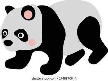 Stylized Giant Panda Full Body Drawing Stock Illustration 1748970944 | Shutterstock