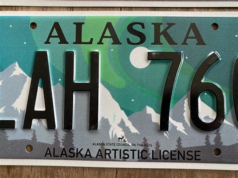 Pair of Alaska Artistic License Plate LAH 760 Collectible | Etsy