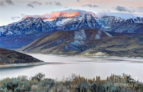 Mt. Timpanogos Winter Sunrise Photograph by Gary Whitton