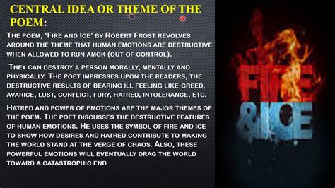 Fire and ice poem theme 669310-What is the moral of poem fire and ice ...