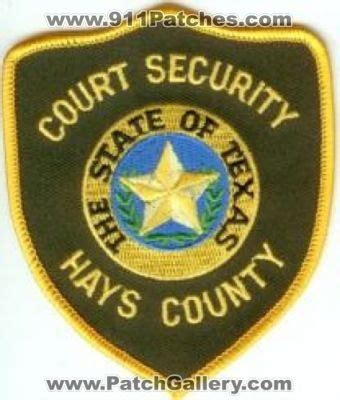 Texas - Hays County Sheriff Court Security (Texas) - PatchGallery.com ...