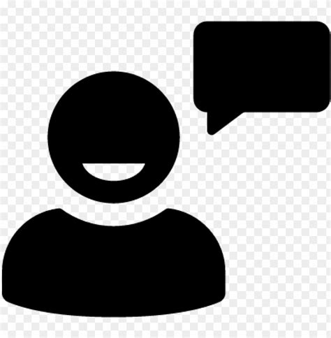 User Talking With Speech Bubble Vector - Person Talking Icon ...