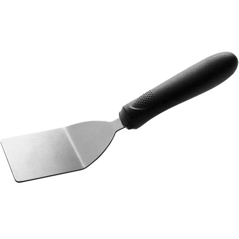 Stainless Steel Mini Turner Spatula with Black Poly Handle