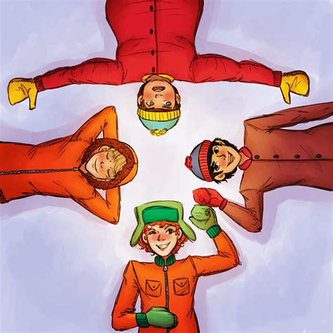 [Fan art] Drawing of the main four I did! : r/southpark