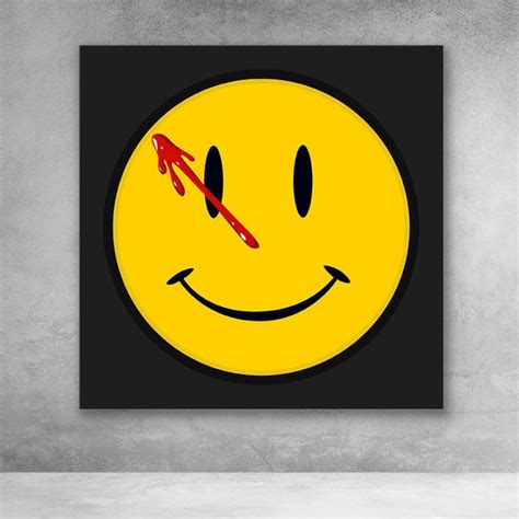 The Watchmen Smiley Face Premium Canvas Art | Etsy