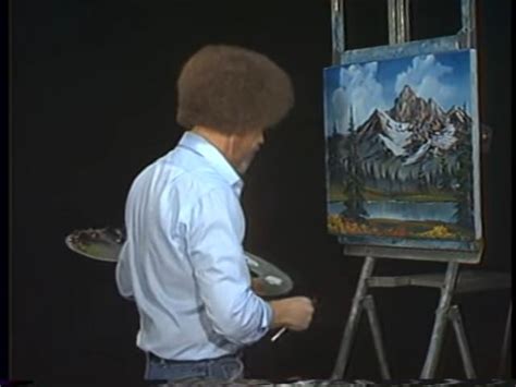 Bob Ross Mountain And Lake Painting