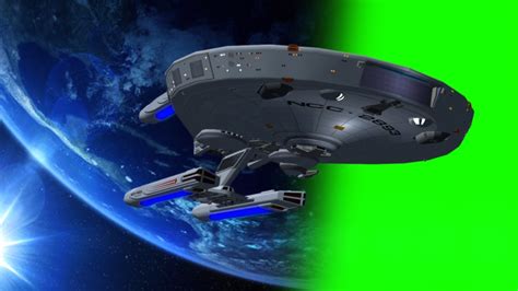 Star Trek Ship USS Stargazer fly by green screen A - YouTube