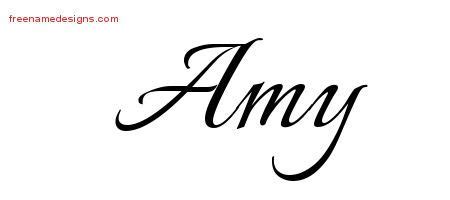 Amy Calligraphic Name Tattoo Designs | Name tattoo designs, Name design, Baby name tattoos