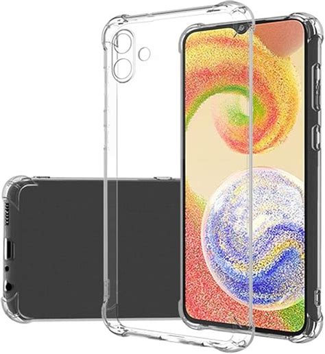 shemax Funda para Samsung Galaxy A04E,Transparente Carcasa Ultra Hybrid Protección Cojín de ...