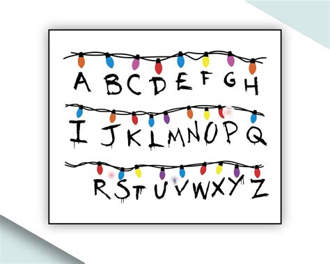 Stranger Things Alphabet Printable