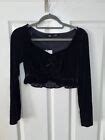 Zara Black Velvet Off The Shoulder Ladies Crop Top Size Small Bnwt | eBay