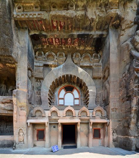 India - Maharashtra - Ajanta Caves - Cave 9 - Entrance | Flickr