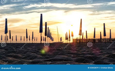 Fregene Beach stock image. Image of piscine, landscape - 63642879