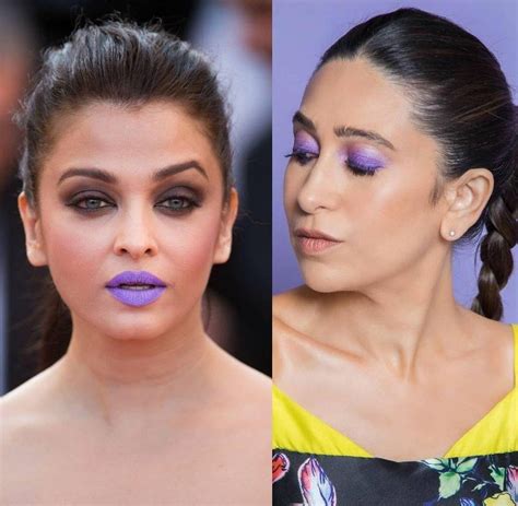 Aishwarya Rai In Purple Lipstick Or Karisma Kapoor In Purple Shade ...