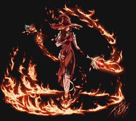 ArtStation - Genshin Impact - Crimson Witch of Flames