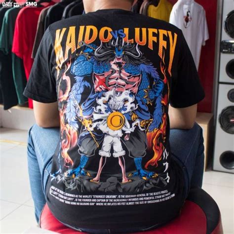 Promo Kaido VS Luffy Gear 5 Sun God Nika Version Fifth Strawhat Kaos Clowor Diskon 31% di Seller ...