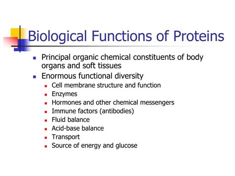 Functions Of Proteins