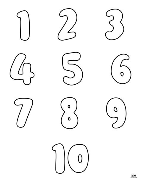 Printable Bubble Numbers - 32 FREE Printables | Printabulls