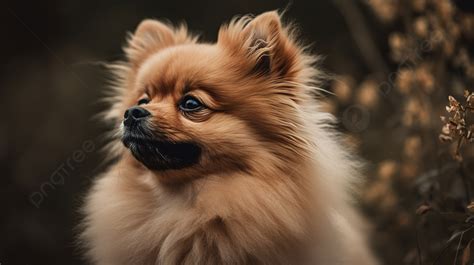 Anjing Pomeranian Dengan Mata Biru, Gambar Anjing Lucu Latar Belakang ...