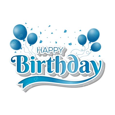Luxury Happy Birthday Blue Gradient With Balloons, Happy Birthday, Birthday, Happy Birthday 3d ...