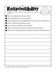 20+ Responsibility Worksheets Pdf - BrendanKalise