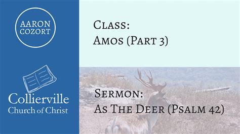 06-25-2023 - As The Deer (Psalm 42) - AM Sermon - Collierville church of Christ