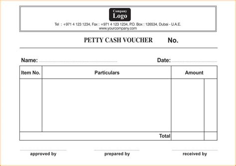 Petty Cash Voucher Dubai Petty Cash Voucher Printing In Dubai Uae ...