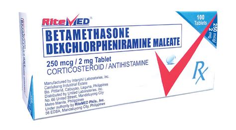 Allergy | RM BETAMETHASONE 250 MCG/2MG TABLET | RiteMED