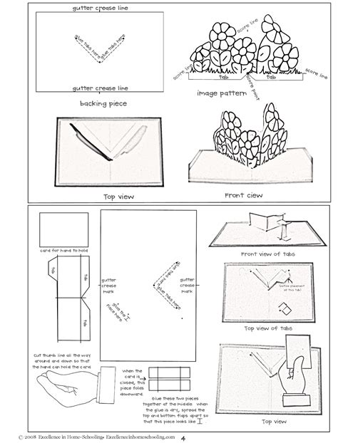 laura's frayed knot: pop-up cards instructions and patterns