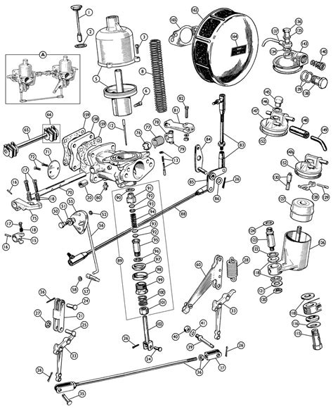 TR3-4 Carburetors - SU H6 | Moss Motors