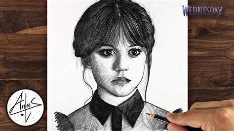 How to Draw WEDNESDAY ADDAMS | Drawing Tutorial (step by step) - YouTube