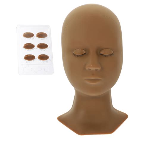 Head Eyelash Mannequin Training Practice Extension Lash Eyelids Makeup Make Up Grafting Dummy ...