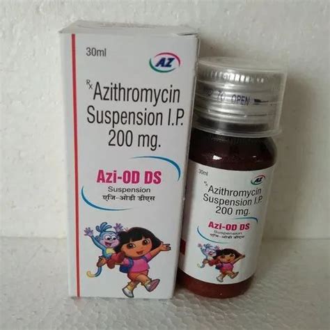 Azi-OD DS 200 MG Azithromycin Suspension IP, Syrup, Packaging Size: 30 Ml at Rs 100.25/bottle in ...