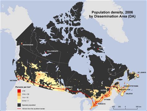 Population Density of Canada, 2006 [3125 x 2374] : r/MapPorn