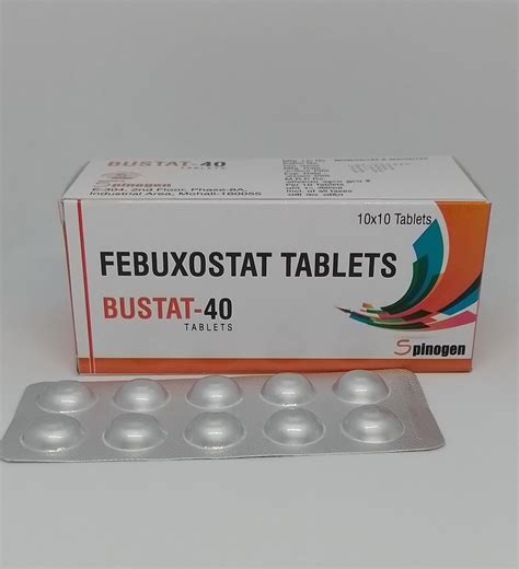 Bustat Febuxostat 40 Mg Tablets, Packaging Type: Box, Packaging Size: 10 X 10 at Rs 950/box in ...