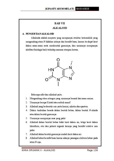 (DOC) BAB VII ALKALOID | Kinasty Arum Melati - Academia.edu