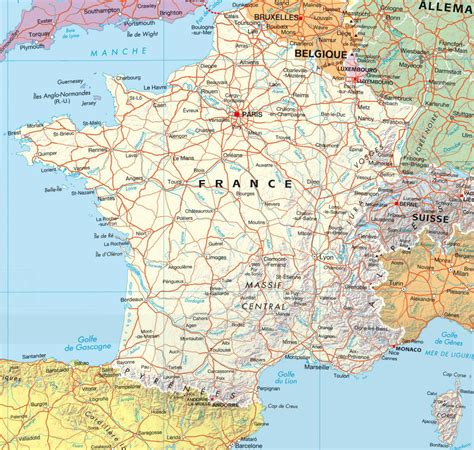 Carte des villes de France