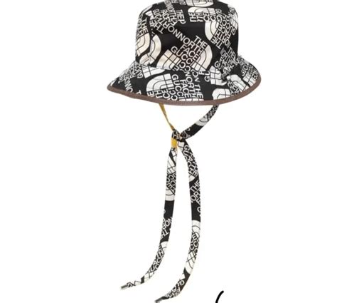 GUCCI X THE NORTH FACE Nylon Reversible Self-Tie Bucket Hat Black Yellow $429.00 - PicClick