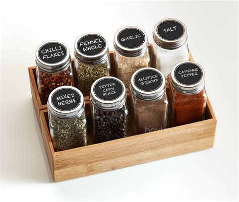 6 Oz Square Glass Spice Jars