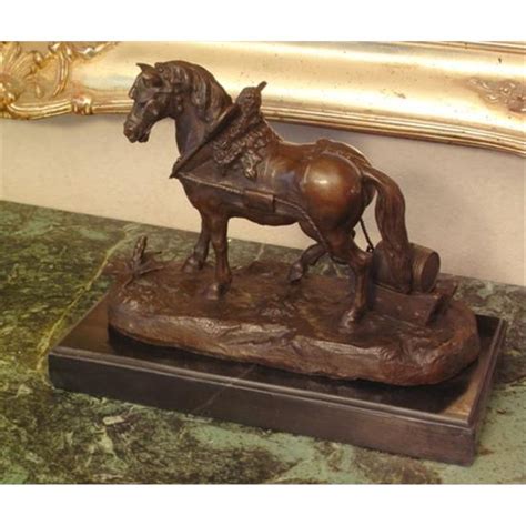 Superb Bronze Sculpture Draft Horse