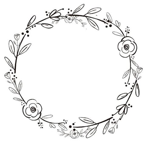 Free 212 Simple Flower Wreath Svg SVG PNG EPS DXF File