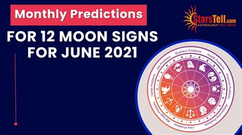 Monthly Predictions for 12 Moon Signs for June 2021 | StarsTell